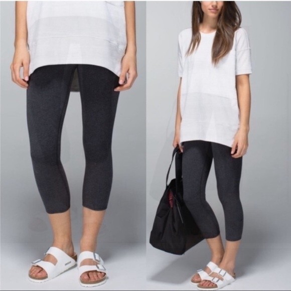 Lululemon Wunder Under High Rise Cotton Roll Down Crop 2 - Picture 13 of 13